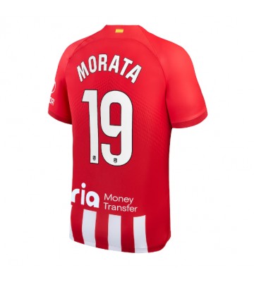 Atletico Madrid Alvaro Morata #19 Primera Equipación 2023-24 Manga Corta